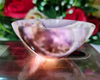 4"Super Seven Hand Carved Bowl Stone,Melody Stone,High-Vibrational Crystal  Powerful Spiritual Reiki Crystal