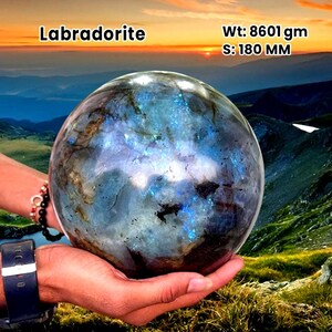 7インチ特大ラブラドライト球体ボール、8601グラム、180mm - Etsy 日本