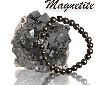 Magnetite Stone Bracelet with Velvet Pouch (8mm)