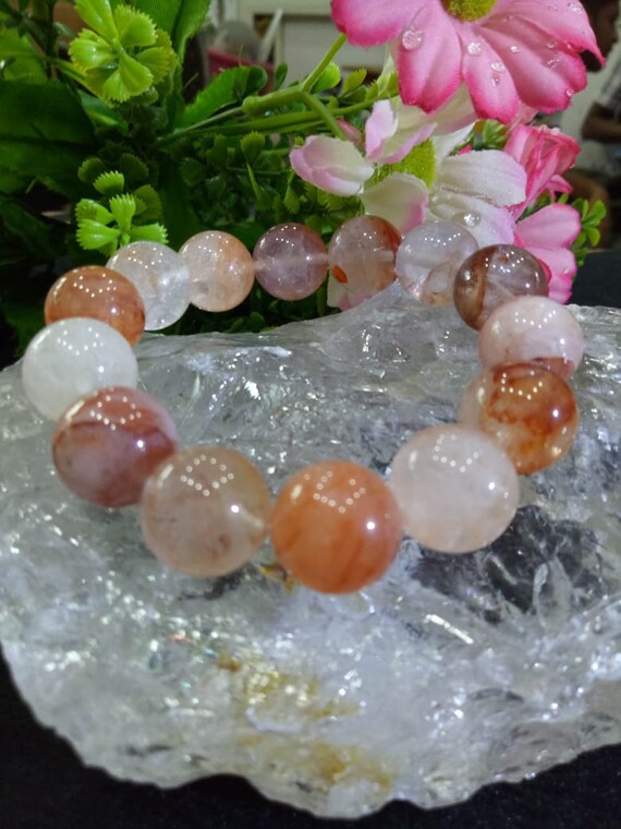Lithium Quartz Stone 10 MM Bracelet for Deep Peace Harmony