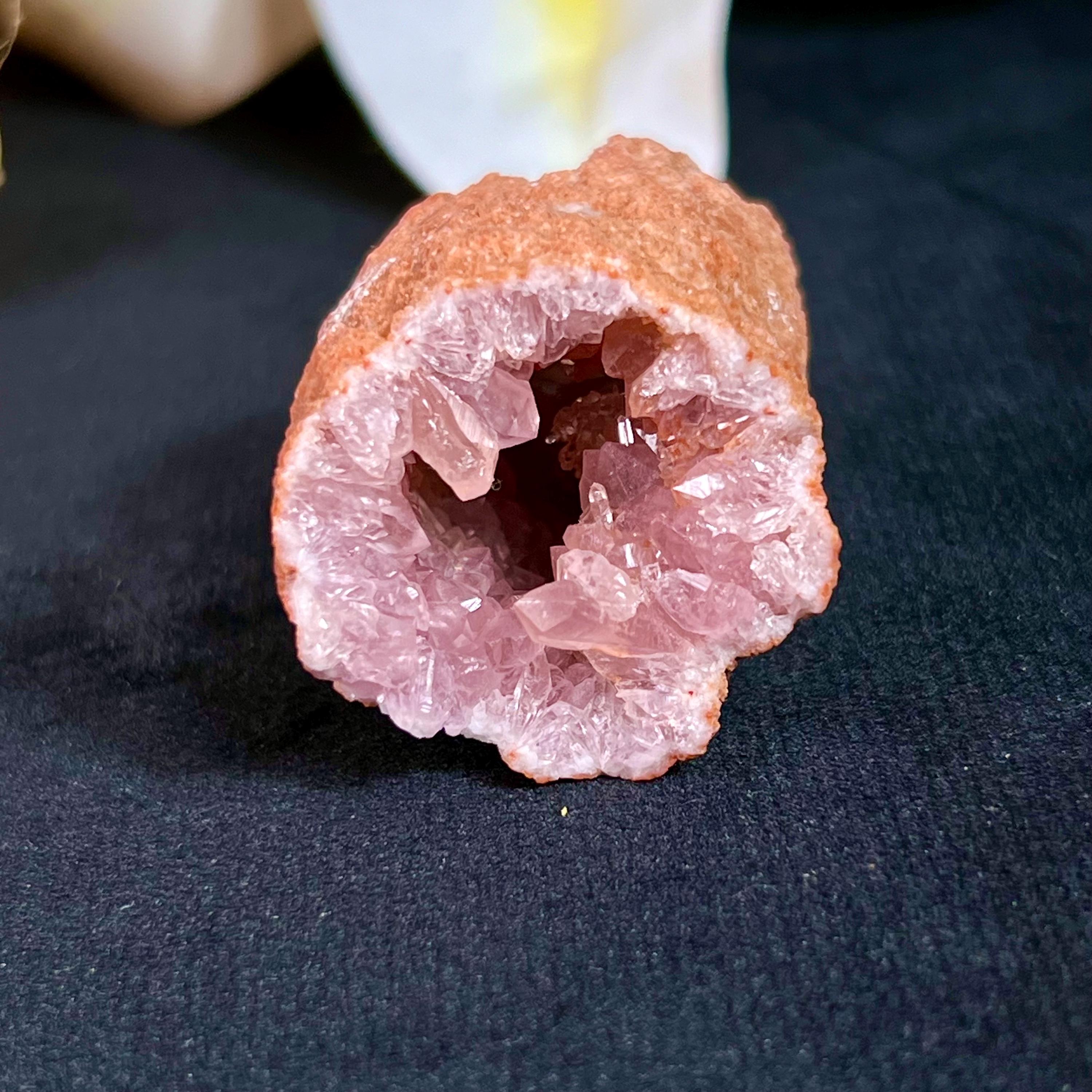 Pink Amethyst Druzy Geode Crystal Stone Family Cluster 36 Grams