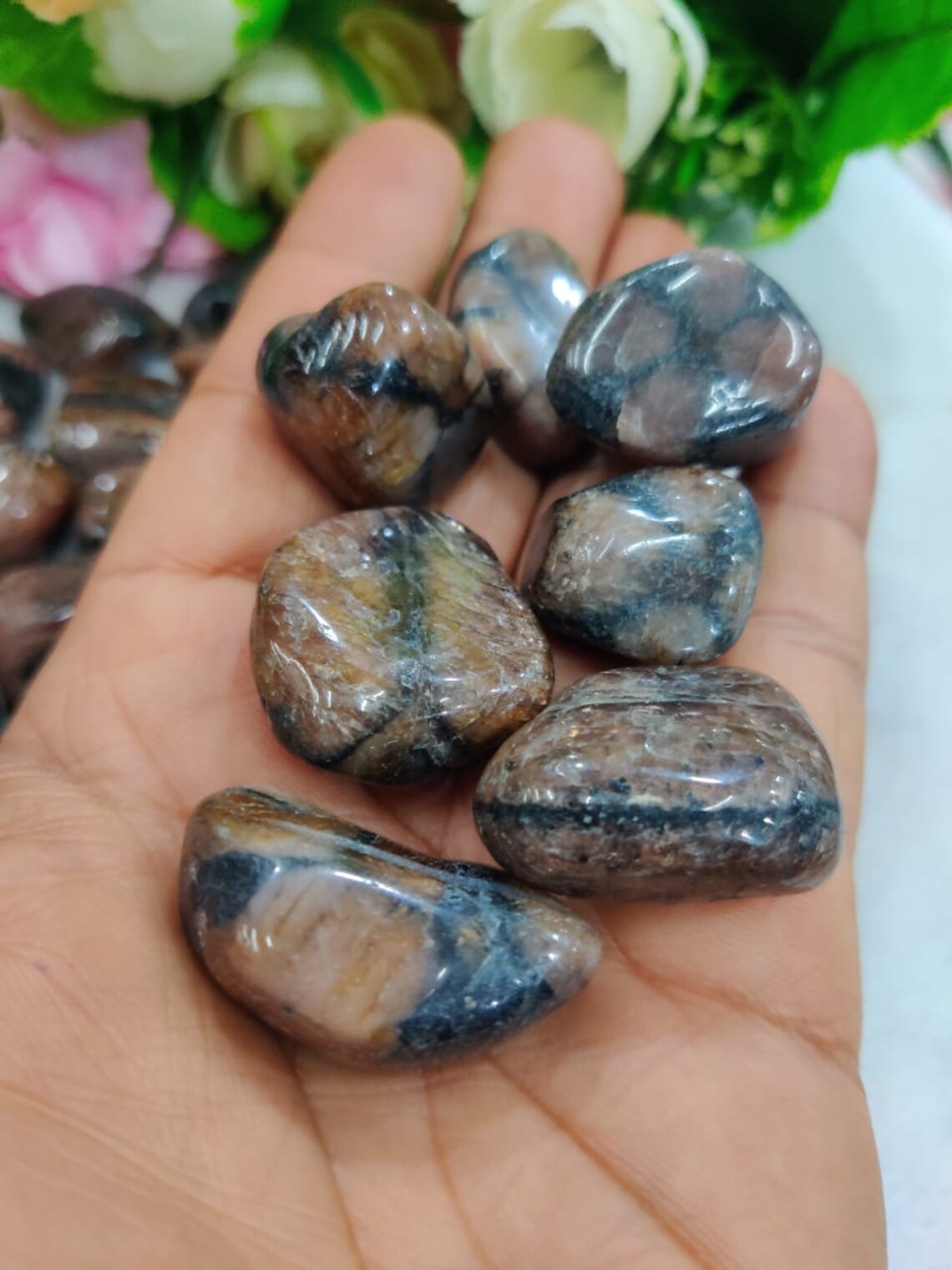 Very Rare Chiastolite andalusite Cross Tumbled Stone Use Etsy