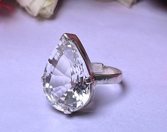 Sterling Silver Adjustable Phenakite Ring - 26 Carat