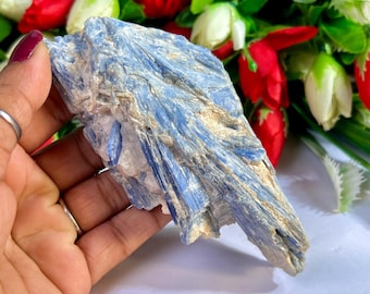 Rarest Natural Blue Kyanite With Quartz Stone Rough 216 Gram