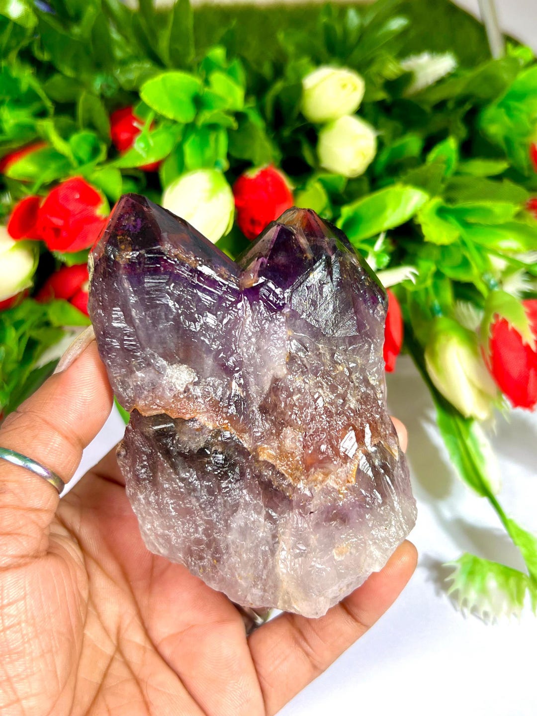 希少なオーラライト23クリスタル祭壇石：レッドヘマタイトチップ