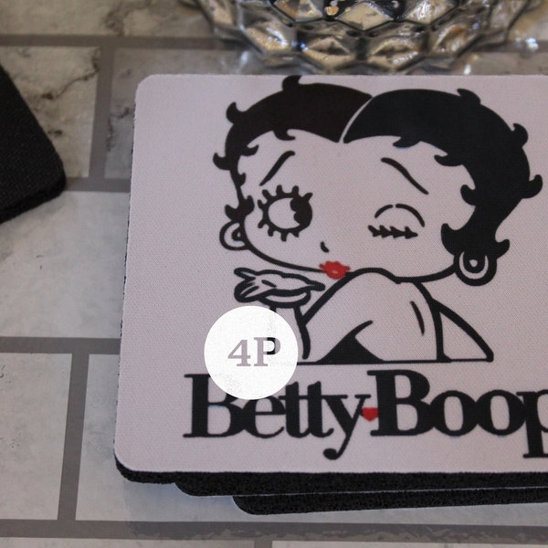 Personalized Coasters & Mousepads/Betty Boop 1/Round/Circle