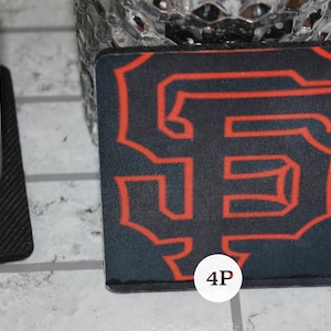 Personalized Coasters & Mousepads/One of A Kind San Francisco Giants SF/ Or Add Your Favorite MLB Team/Round/Circle