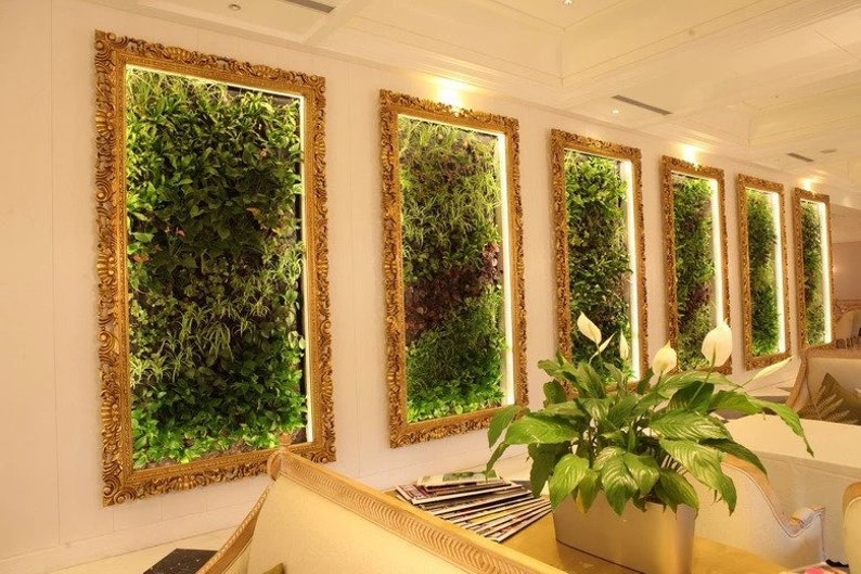 Künstliche lebende grüne Wand Indoor grüne Pflanzen spezielles | Etsy