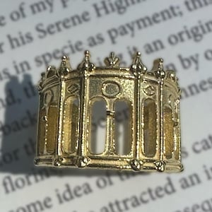 Sterling Silver Medieval Fantasy CASTLE RING– Oxidized Architectural Jewelry