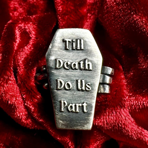 COFFIN POSION RING- Till Death Do Us Part