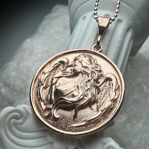 LILITH GODDESS Sterling Silver 925K Handcrafted Coin Necklace with Chain
