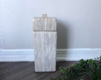 Faux Marble Ceramic Vase