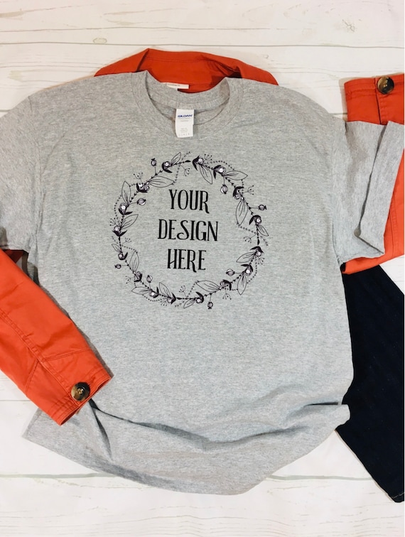 Download Gildan Mockup T-Shirt Mockup Real Photo Mockup - Cream Jar ...