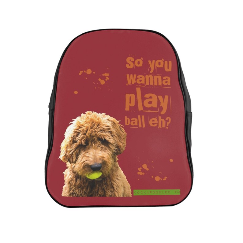 Cockapoodled Cockapoo Play Ball Backpack Bag