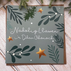 Cerdyn Nadolig Llawen i&#39;r Ddau Ohonoch, Nadolig Llawen i&#39;r Ddau Ohonoch, Nadolig Llawen, Cwpl Arbennig, Cardiau Cymraeg, Cymraeg | CeFfi