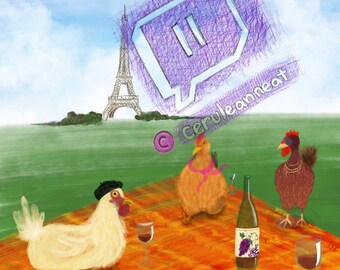 Three French Hens DUPLICATE SET