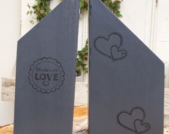 Deko~Haus~Holz~Landhaus~Shabby~Holzhaus~Naturdeko~