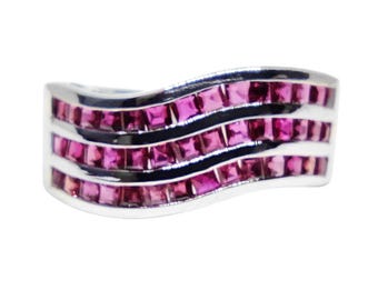 Mens Ruby Ring Solid Gold Ruby Ring Ruby Mens Ring 18K Gold Natural Ruby Band For Men Fathers Day For Him July Birthstone Ring Gold Ring Men