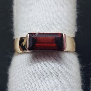 Silver Garnet Engagement Band 2 Ct Garnet Wedding Band Rose Gold Garnet Engagement Band Rose Gold Rhodium Plating Garnet Wedding Band
