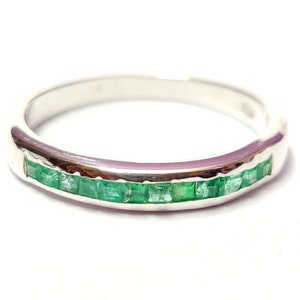 Natürlicher Smaragdring Herrenring Natürlicher Smaragdring Herrenring Smaragdband 925 Sterlingsilber Smaragdband Männer können Geburtsstein Ring Geburtstagsgeschenk