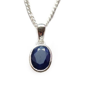 Blue Sapphire Necklace Pendant 2.50 Ct Sapphire Pendant September Birthstone Necklace Oval Sapphire Pendant Natural Sapphire Pendant For Her