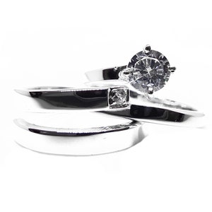 Anello Twist Coppia Argento 925 Bande di coppia in argento sterling Anello degli amanti per San Valentino Personalizza le bande di coppia dell&#39;anniversario