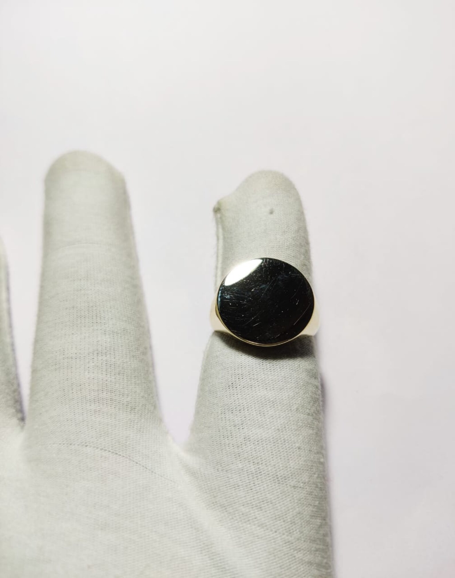 18K Gold Ring 18 X18 Mm Head Solid Gold Ring Etsy