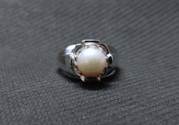 Large Bali Silver Pearl Ring (2 Colors) from Jinja – Ziabird