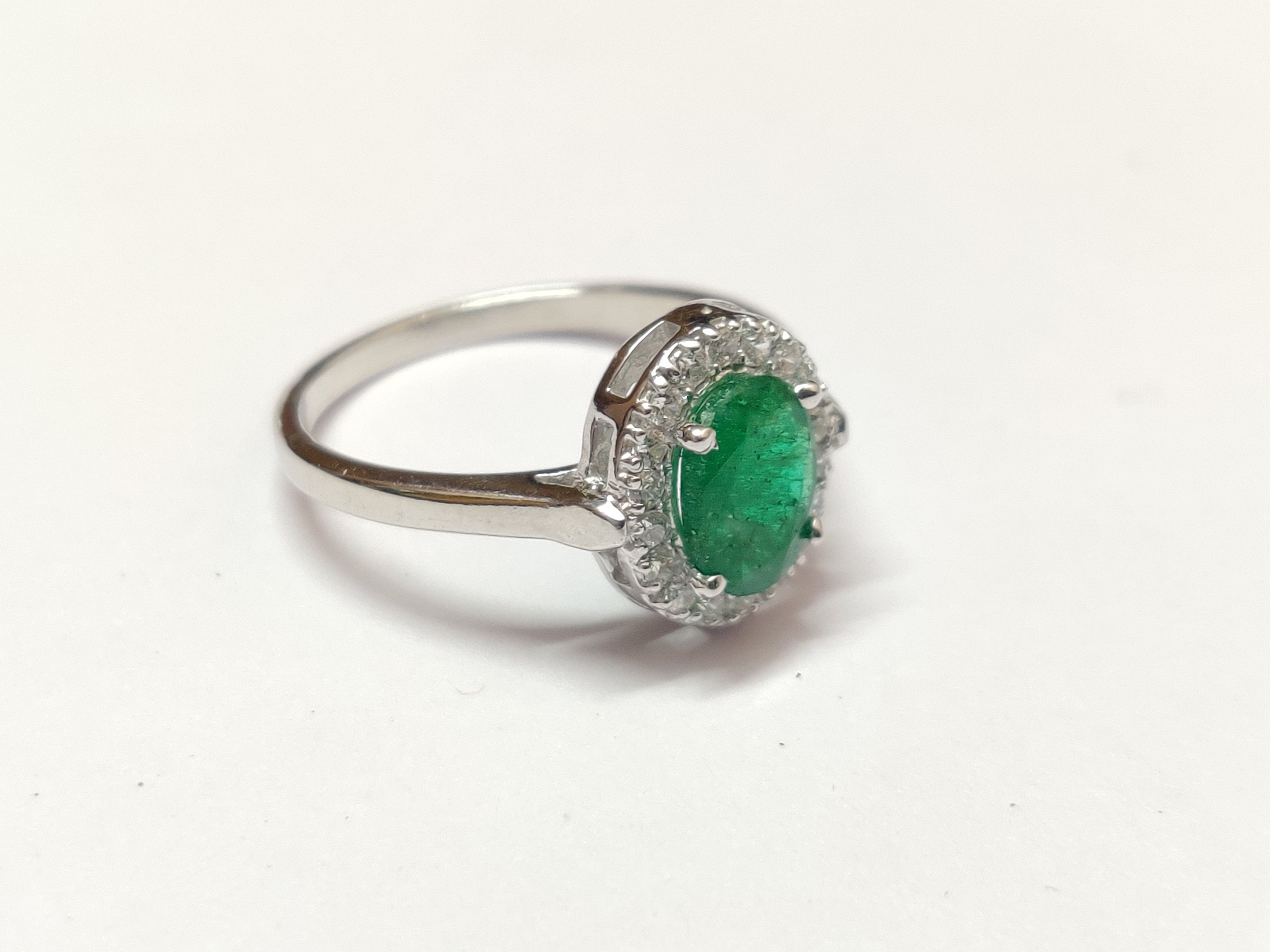 Silver Emerald Ring Natural Emerald Ring Emerald Ring Mens 1.2 | Etsy