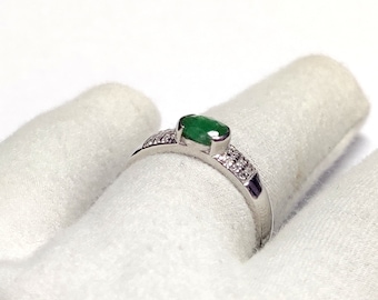 Bague Emeraude argent 925 - La vie des pierres