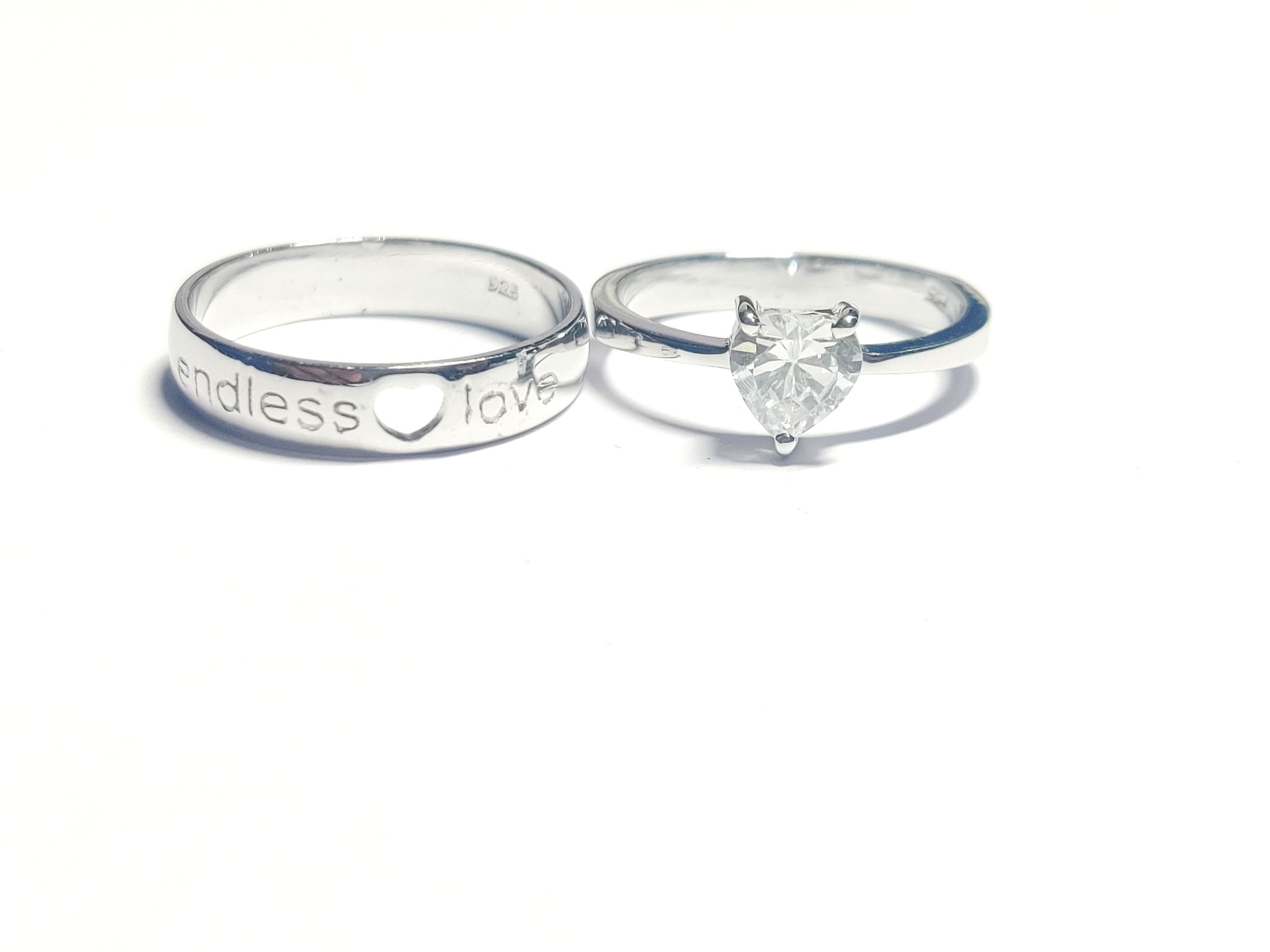 Coppia di anelli in argento con cuore di leone Final Fantasy VIII FF8