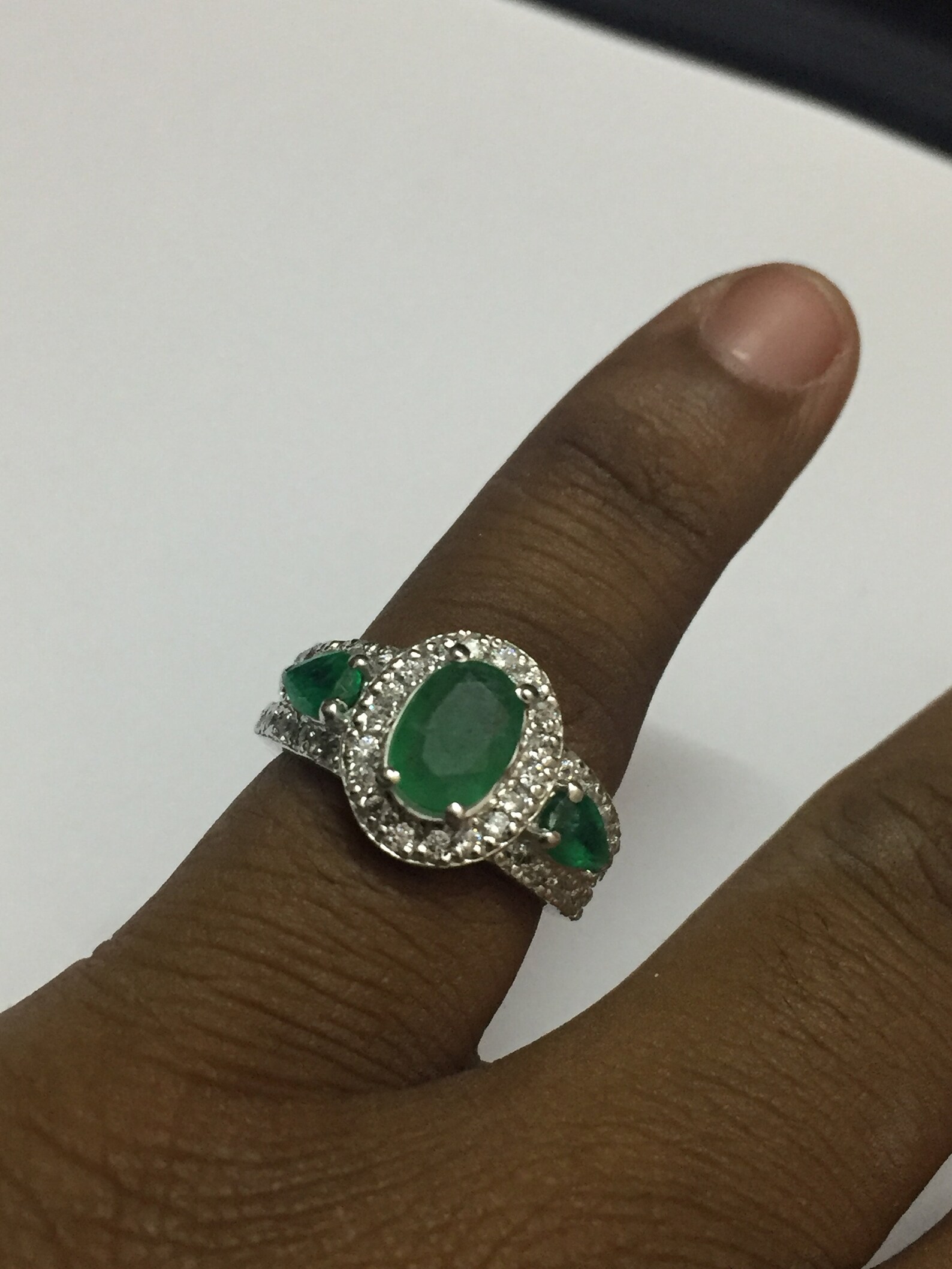 Natural Emerald Ring Emerald Vintage Ring Emerald Ring Men Etsy