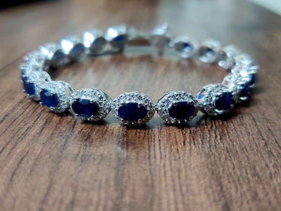 Sapphire bracelet etsy best sale