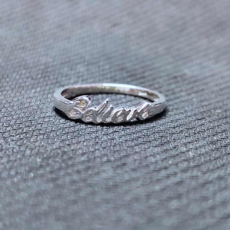 Silver believe Ring Dainty Ring 925 Sterling - Etsy