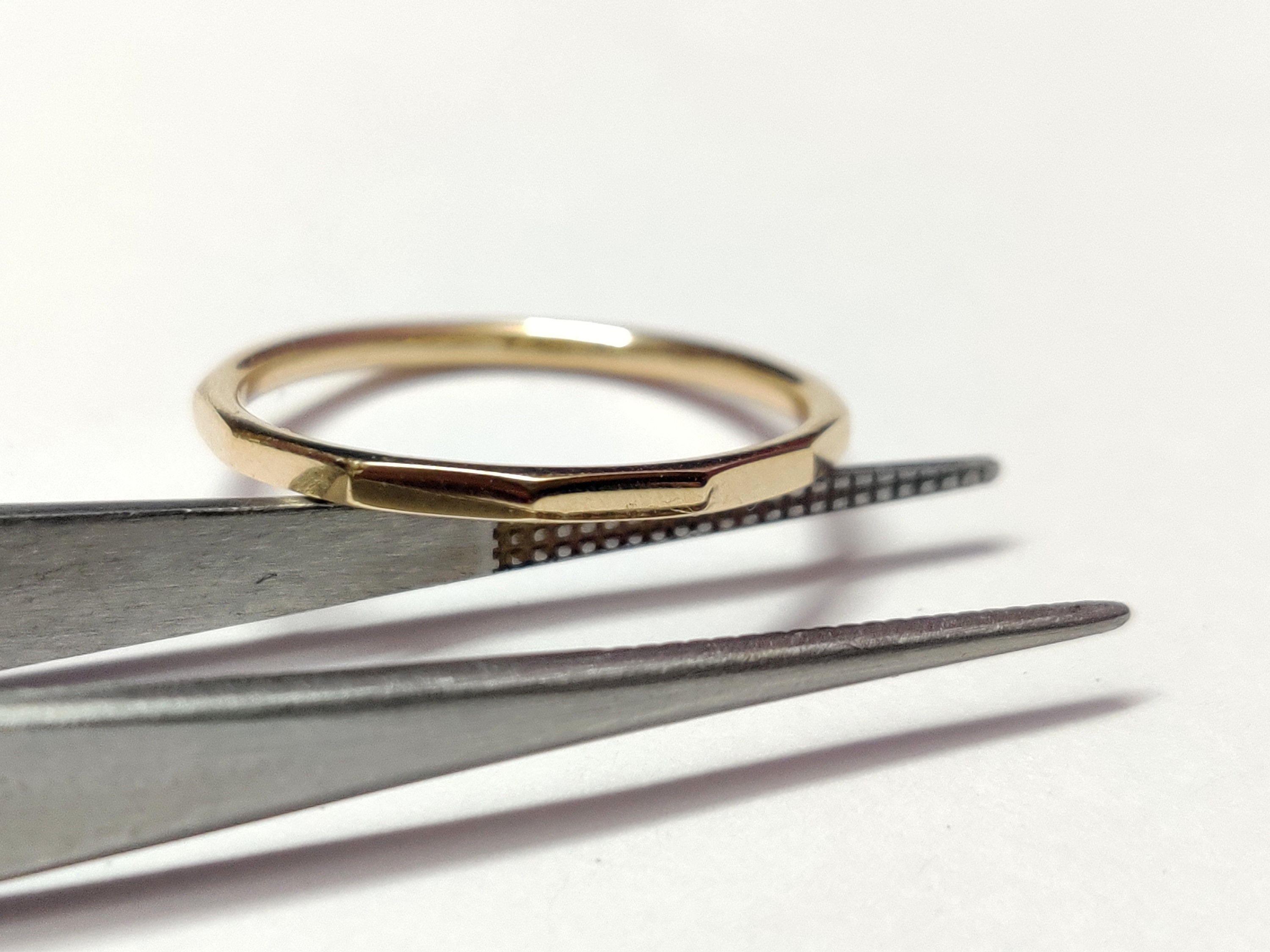 Gold Polygon Stacking Ring 14K Gold Geometric Ring Gold - Etsy