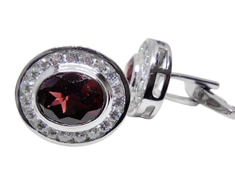 Big Mens Garnet Moissanite Cufflink Natural Garnet Cufflinks Men Big Cufflinks For Wedding 925 Silver Garnet Men Cufflink January Birthstone