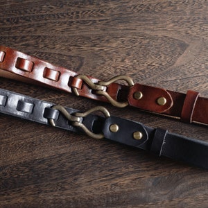 Handmade Mens Leather Belt,Vintage Leather Belt,Cavalry Buckle Leather Belt,Gifts for Him,Distressed Belt,Cavalry Cinch Belt image 8