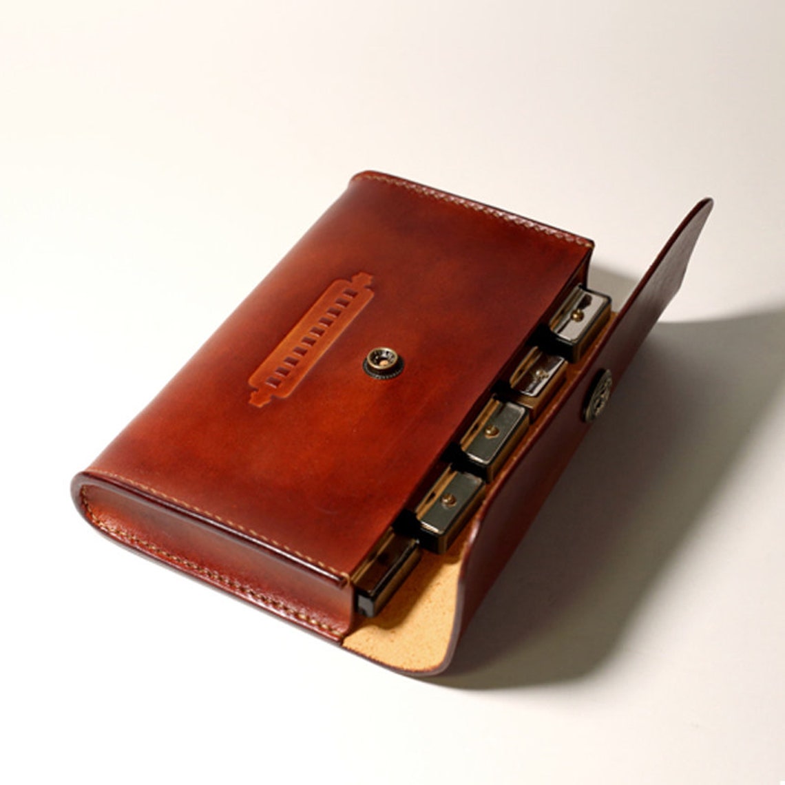 Custom leather harmonica case5Pack Leather Harmonica Etsy