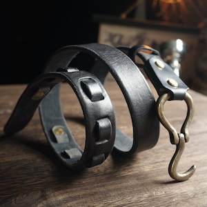 Handmade Mens Leather Belt,Vintage Leather Belt,Cavalry Buckle Leather Belt,Gifts for Him,Distressed Belt,Cavalry Cinch Belt Black