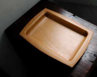 Custom leather valet tray,Large leather tray,valet tray for men,change tray