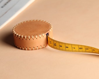 Portable Leather Retractable Tape Measure,Genuine Leather Measuring Tape