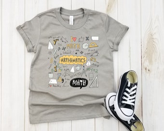 Mathematics Doodle - Youth Shirt, Math Shirt, Math Lover Shirt, Math Shirts, Funny Math, Math Lover Gift, Funny Math, Mathematician.