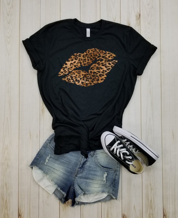 Leopard Lips Shirt Lip Shirt Lip T Shirt Lip Shirts Lip Tshirt