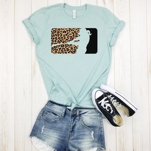 Leopard Softball Girl - Shirt, Softball Mom Shirt, Softball Shirt, Softball Shirts, Baseball Mama Shirt, Love Baseball Shirt, Baseball Team.