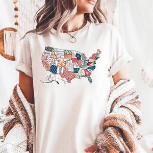 Verset de la Bible carte des Etats-Unis - couleurs confort, chemise 4 juillet, chemise patriotique, jour de l'indépendance, drapeau de l'Amérique, Amérique rétro, Dieu dit que vous êtes en t-shirt