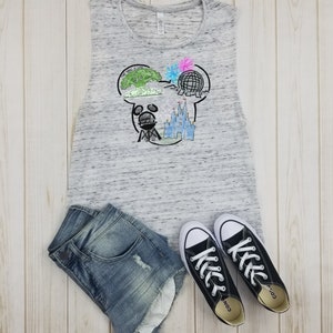 Acquerello Disney Parks Mickey - Muscle Tank, Camicie Disney, Camicia Disney, Disney Matching, Epcot, Magic Kingdom, Animal Kingdom, Mickey.
