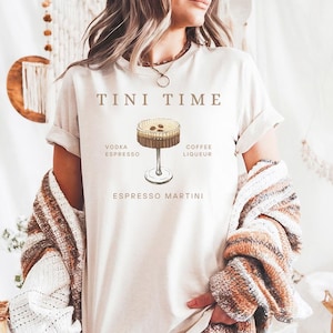 Tini Time - Comfort Colors, Espresso Martini Social Club shirt, Cute Gift, Coffee Lover, Espresso Martini Top, Espresso Shirt, Martini Lover