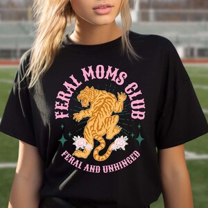 Feral Moms Club - Comfort Colors, Funny Mama Shirt, Funny New Mother Shirt, New Mama Shirt, New Mom shirt, Mom Gift, Raising feral children