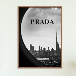 City view wall art, City view print, Luxury fashion wall art, Digital designer print, Black and White print wall art, High end fashion brand