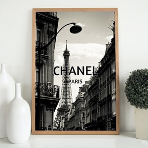 Luxury Fashion Print: Contemporary Designer Wall Art, Modern Black and White Print,Digital High-End Fashion Brand Poster, For Home or Office